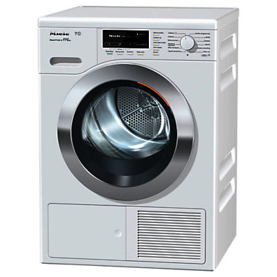 Miele TKR 850 Freestanding Heat Pump Tumble Dryer, 9kg Load, A+++ Energy Rating, White Miele TKR 850 Freestanding Heat Pump Tumble Dryer, 9kg Load, A+++ Energy Rating, White